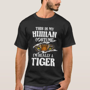 This Is My Human Costume I'm Really A Tiger Kids T-Shirt
