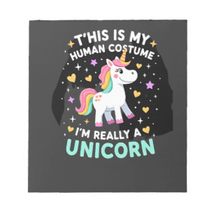 This Is My Human Costume I'm Really A Unicorn T-Sh Notepad