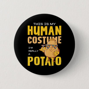 This Is My Human Costume Potato 6 Cm Round Badge