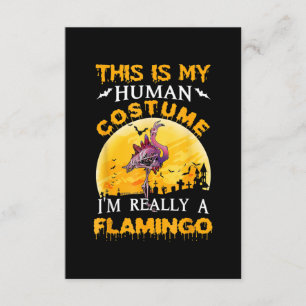 This Is My Human Costume Really Flamingo Halloween Enclosure Card