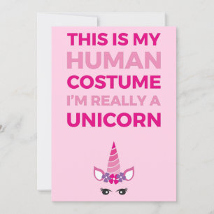This Is My Human Costume - Unicorn Edition I Invitation