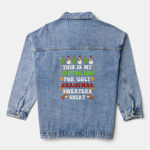 This Is My Its Too Hot For Ugly Christmas Sweaters Denim Jacket