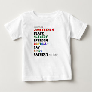 This Is My Juneteenth Gay Pride Father's Day Baby T-Shirt