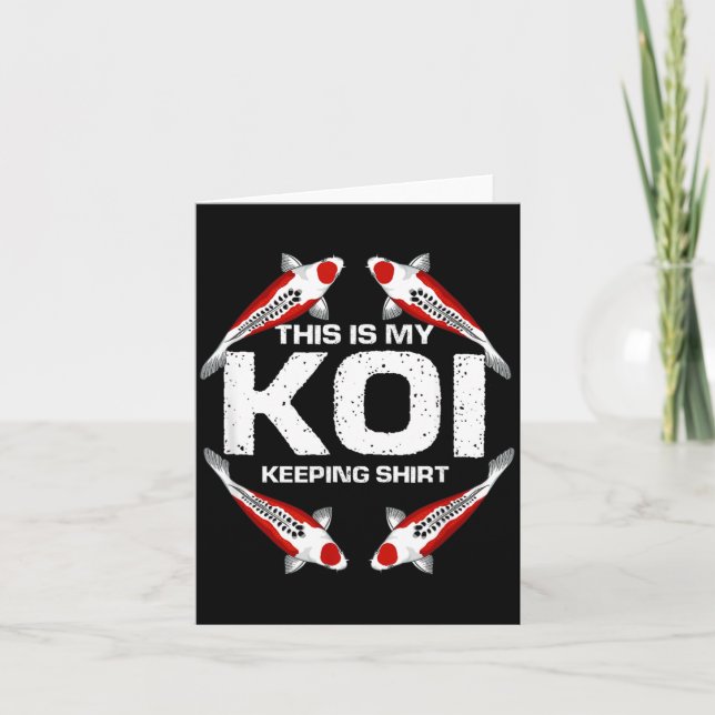 This Is My Koi Keeping Pond Fish Hobby Statement Card (Front)