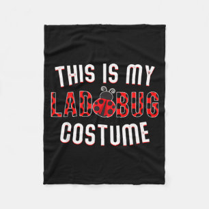 This Is My Ladybug Costume Ladybug Halloween Funny Fleece Blanket