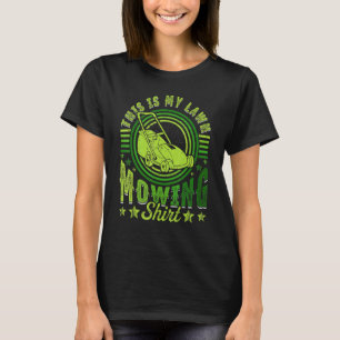 This Is My Lawn Mowing Retro Vintage Lawn Mower Ga T-Shirt