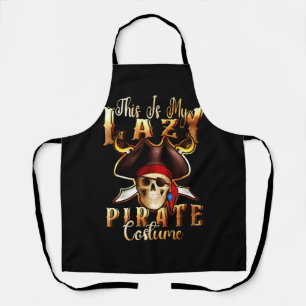 This Is My Lazy Pirate Costume Halloween Skull Cro Apron