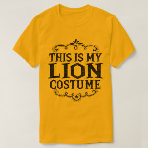 This Is My Lion Costume Funny Lazy Halloween T-Shirt