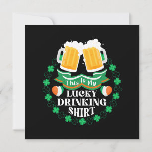 This Is My Lucky Drinking Beer St. Patrick's Day Invitation
