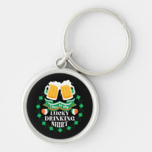 This Is My Lucky Drinking Beer St. Patrick's Day Key Ring