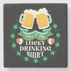 This Is My Lucky Drinking Beer St. Patrick's Day Stone Coaster