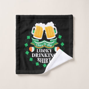 This Is My Lucky Drinking Beer St. Patrick's Day Wash Cloth