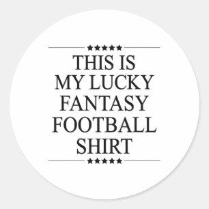 This Is My Lucky Fantasy Footll Shirt Funny Gift Classic Round Sticker