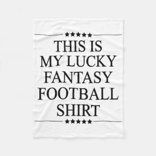This Is My Lucky Fantasy Footll Shirt Funny Gift Fleece Blanket