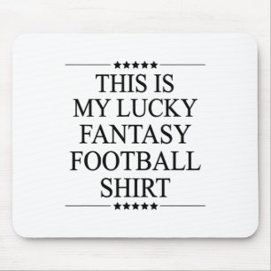 This Is My Lucky Fantasy Footll Shirt Funny Gift Mouse Mat