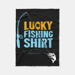 This Is My Lucky Fishing Fishermans Favourite Artw Fleece Blanket