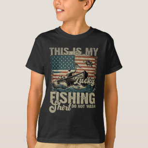 This Is My Lucky Fishing Shirt Do Not Wash Patriot