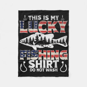 This Is My Lucky Fishing Shirt Do Not Wash, Usa Fl Fleece Blanket