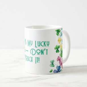 This Is My Lucky Mug with colourful clover leave