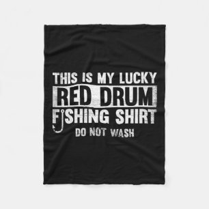 This Is My Lucky Red Drum Fishing Gift Fleece Blanket