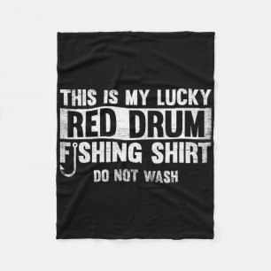 This Is My Lucky Red Drum Fishing Gift Fleece Blanket