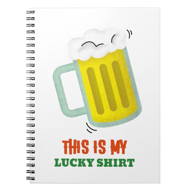 This Is My Lucky Shirt Notebook (Front)