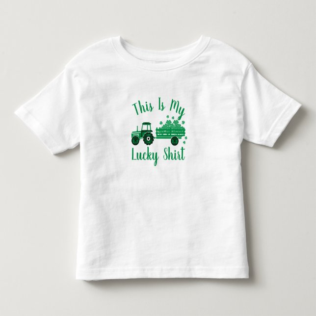 This Is My Lucky Shirt Tractor St Patrick's Day (Front)