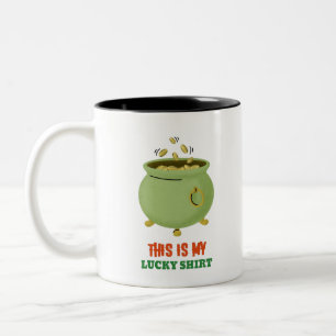 This Is My Lucky Shirt Two-Tone Coffee Mug