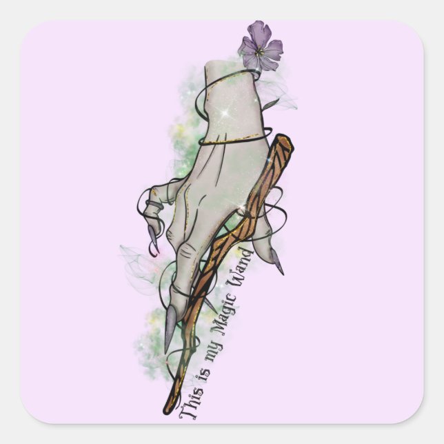 This Is My Magic Wand Square Sticker (Front)
