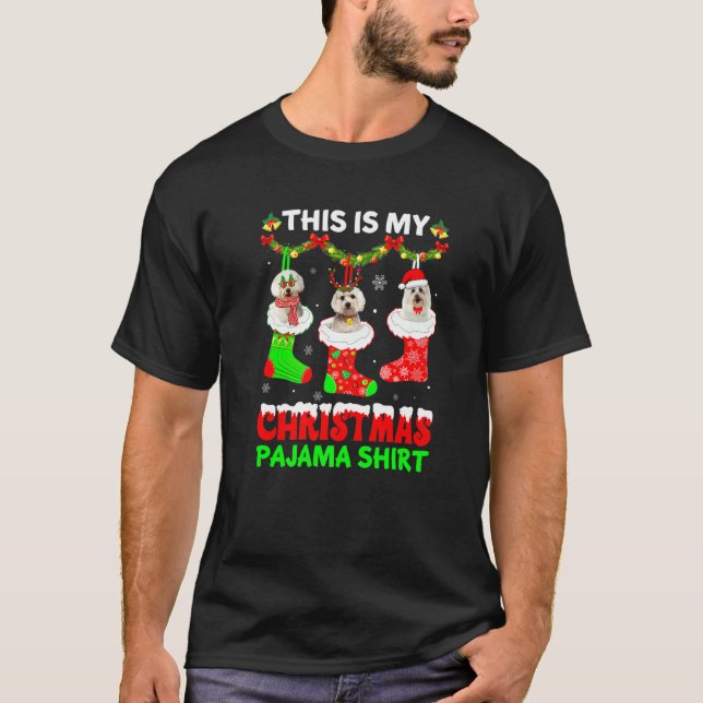 This Is My Maltese Dog Christmas In Socks Pajama X T-Shirt (Front)
