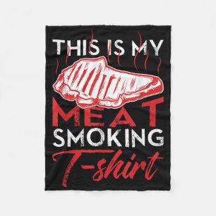 This Is My Meat Smoking Funny Bbq Smoker Barbecue Fleece Blanket