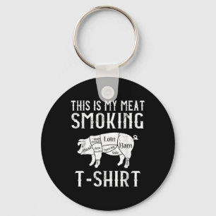 This Is My Meat Smoking Funny Bbq Smoker Grill Dad Key Ring