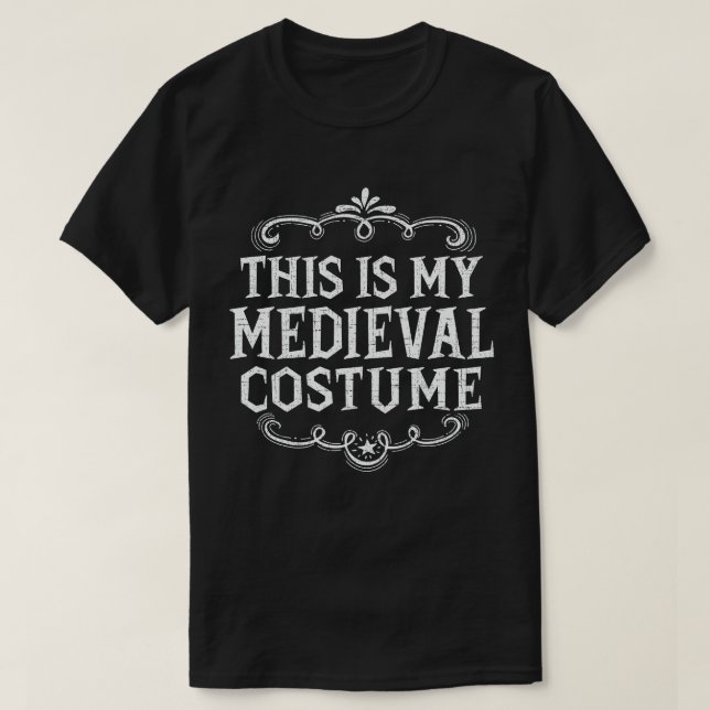 This Is My Mediaeval Funny Lazy Halloween Costume T-Shirt (Design Front)