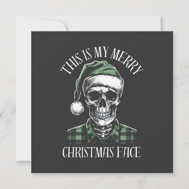 This Is My Merry Christmas Face  Holiday Card (Front)