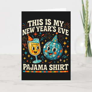 This Is My New Year’s Eve Pajama Funny Retro Gift Card