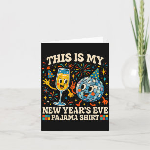 This Is My New Year’s Eve Pajama Funny Retro Gift Card