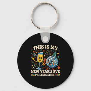 This Is My New Year’s Eve Pajama Funny Retro Gift Key Ring