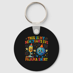 This Is My New Year’s Eve Pajama Funny Retro Gift  Key Ring
