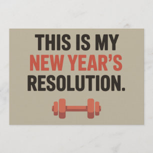 This Is My New Year's Resolution Motivational Gym  Invitation