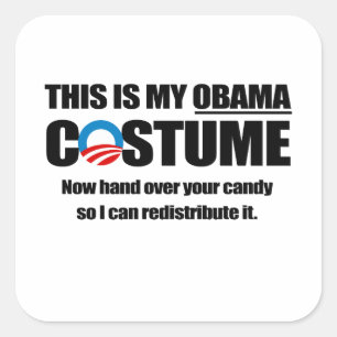 This is my Obama Costume Square Sticker