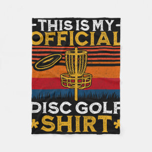 This Is My Official Disc Golf Shirt - Retro Disc G Fleece Blanket