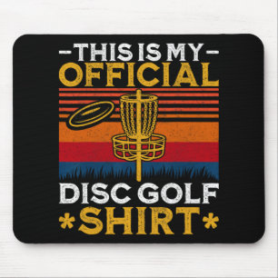 This Is My Official Disc Golf Shirt - Retro Disc G Mouse Mat