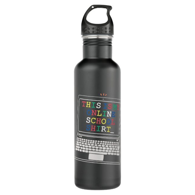 This is my online school shirt 710 ml water bottle (Front)