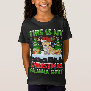 This Is My Pajama Corgi Santa Hat Corgi Christmas T-Shirt
