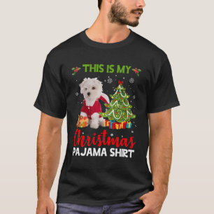 This Is My Pajama Maltese Santa For Christmas T-Shirt