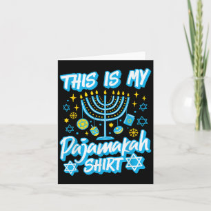 This Is My Pajamakah Hanukkah Menorah Candles Funn Card