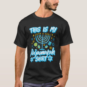 This Is My Pajamakah Hanukkah Menorah Candles Funn T-Shirt