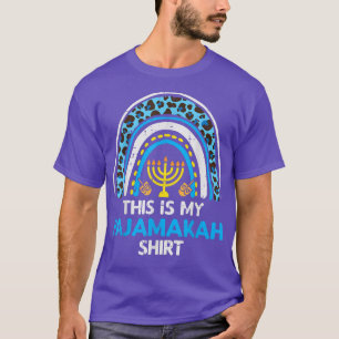 This Is My Pajamakah Rainbow Hanukkah Pyjamas PJ T-Shirt