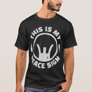 This is my peace Sign Funny Gun Crosshair  T-Shirt