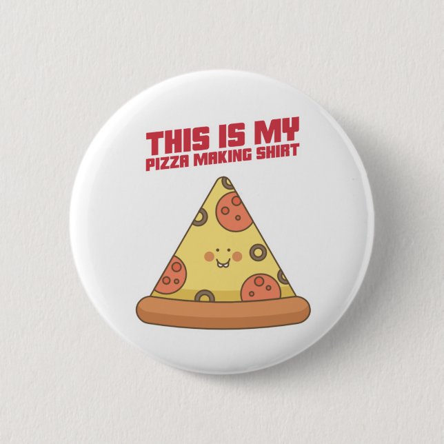 This Is My Pizza Making Shirt Heart 6 Cm Round Badge (Front)